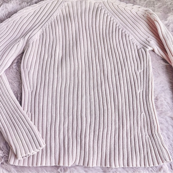 Vintage Tribal Baby Pink Coquette Knit Crocheted Mock Neck Sweater - Picture 5 of 6